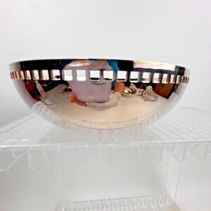 Skyscraper Design Bowl by Richard Meier for Swid Powell Silverplated 1980s 6"